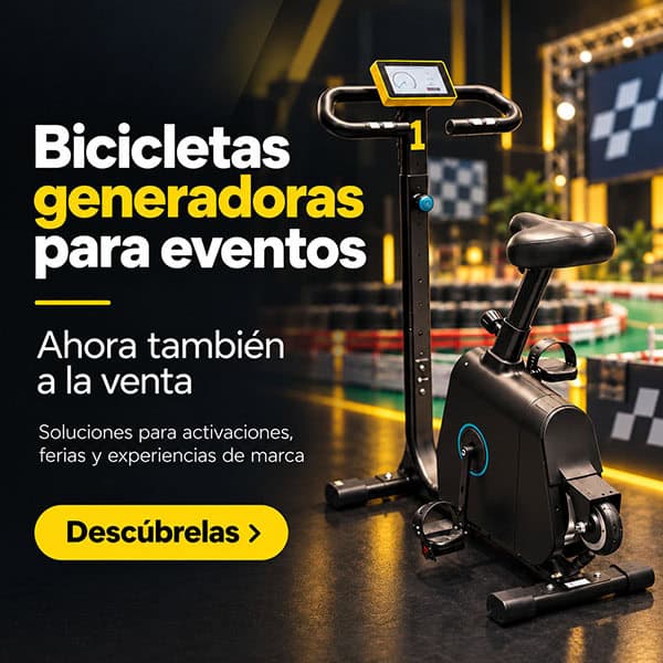 proveedor bicicletas generadoras para eventos